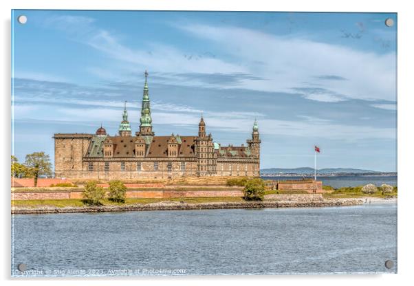 The Kronborg castle a bright summer day Acrylic by Stig Alenäs