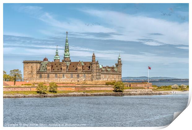 The Kronborg castle a bright summer day Print by Stig Alenäs