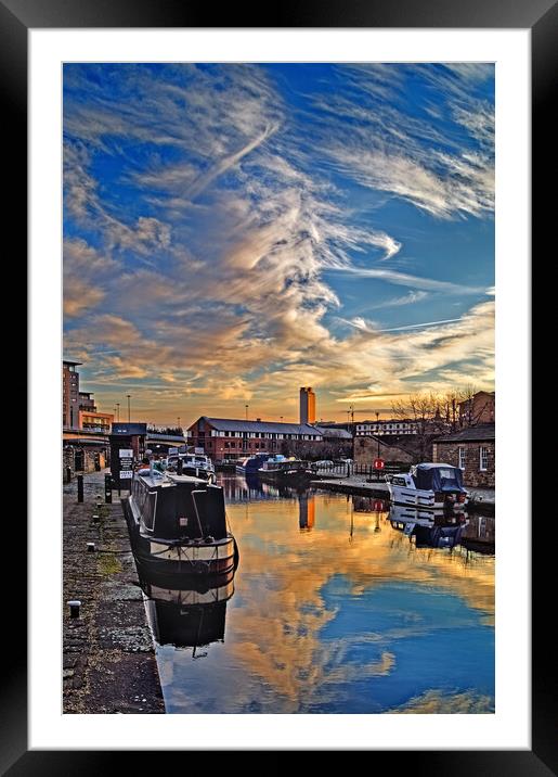 Victoria Quays Sunset Framed Mounted Print by Darren Galpin