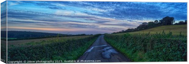 A change on the lane - (Panorama.) Canvas Print by 28sw photography