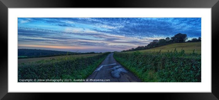 A change on the lane - (Panorama.) Framed Mounted Print by 28sw photography