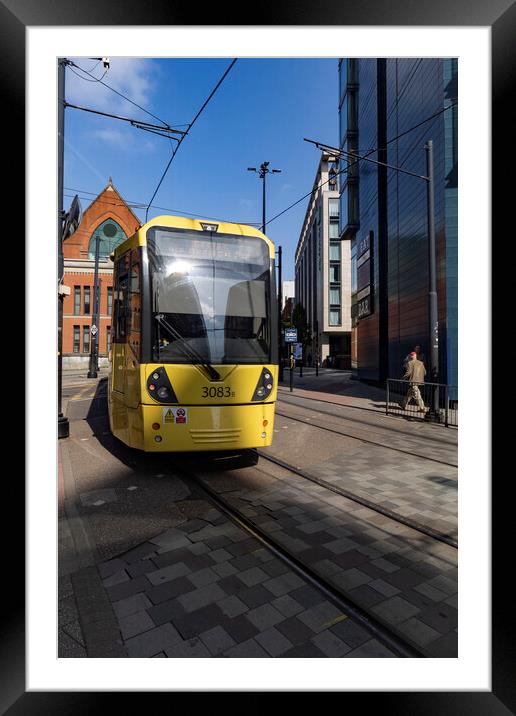 Manchester Tram Framed Mounted Print by Glen Allen