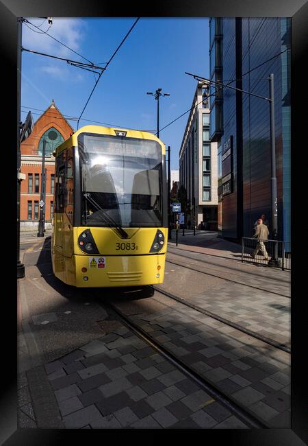 Manchester Tram Framed Print by Glen Allen