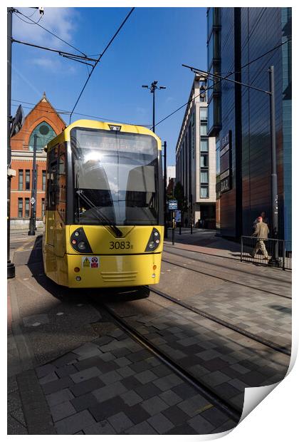 Manchester Tram Print by Glen Allen