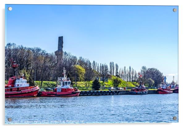 Westerplatte Monument Port Motlawa River Gdansk Poland Acrylic by William Perry