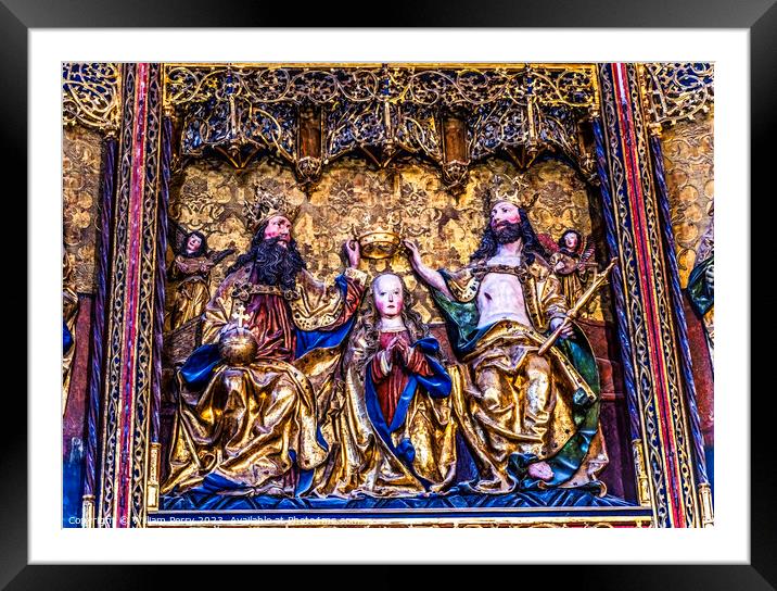 Crowning Mary Triptych St Catherine's Church Gdansk Poland Framed Mounted Print by William Perry