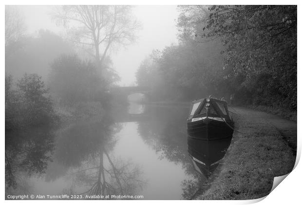 Mono canal scene Print by Alan Tunnicliffe