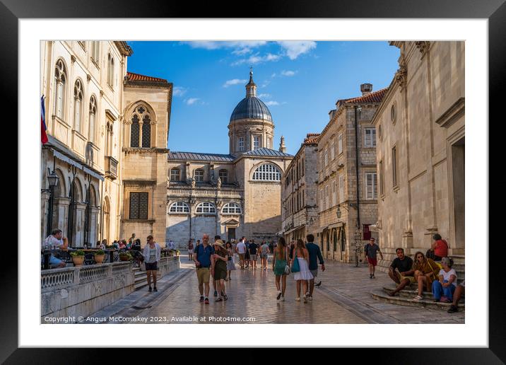 Dubrovnik Cathedral in evening light, Croatia Framed Mounted Print by Angus McComiskey