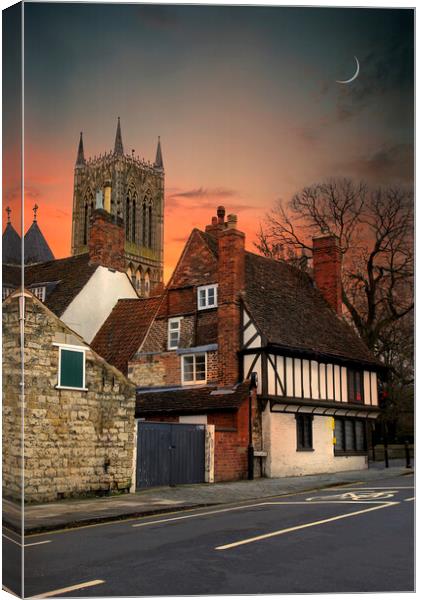 Lincoln Cathedral from Eastgate Canvas Print by Alison Chambers