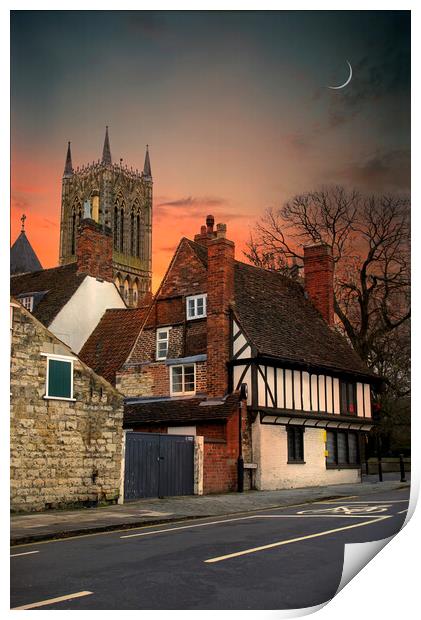 Lincoln Cathedral from Eastgate Print by Alison Chambers