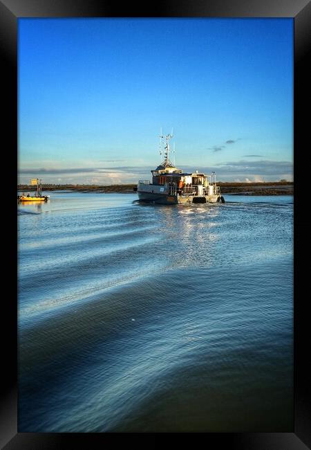 Comming home in the afternoon sun into Brightlingsea Harbour.  Framed Print by Tony lopez