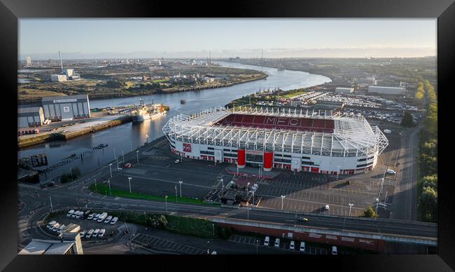 The Riverside Stadium Framed Print by Apollo Aerial Photography