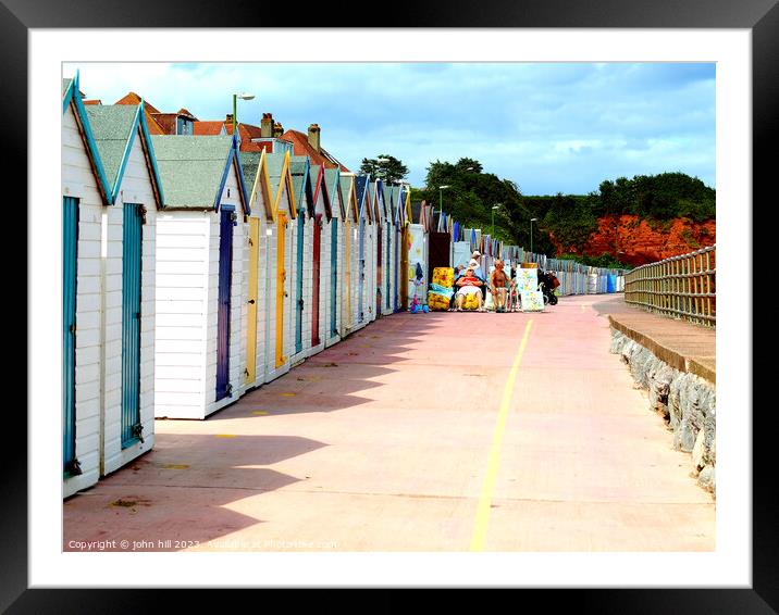 Beach huts, Preston sands. Framed Mounted Print by john hill