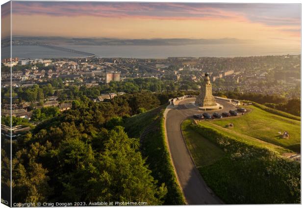 Dundee Law Hill Sunset Canvas Print by Craig Doogan