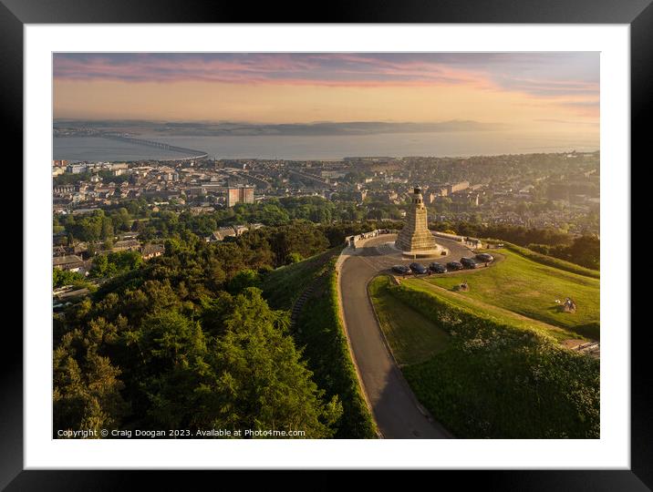 Dundee Law Hill Sunset Framed Mounted Print by Craig Doogan