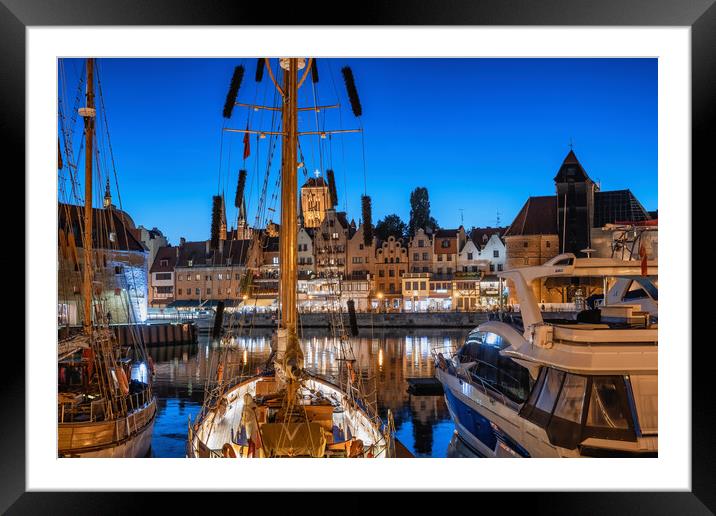 Evening In City Of Gdansk In Poland Framed Mounted Print by Artur Bogacki