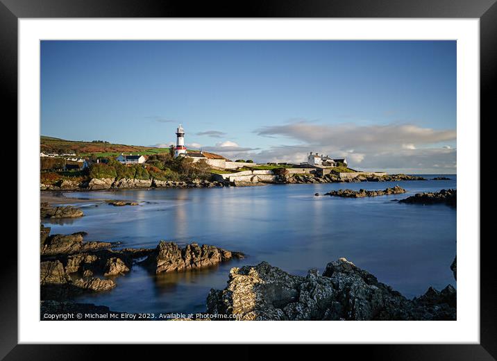 Shroove Lighthouse, Inishowen, Ireland. Framed Mounted Print by Michael Mc Elroy
