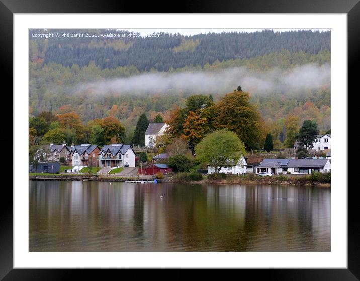 Kenmore by Loch Tay Framed Mounted Print by Phil Banks