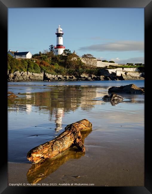 Shroove Lighthouse, Inishowen, Ireland. Framed Print by Michael Mc Elroy