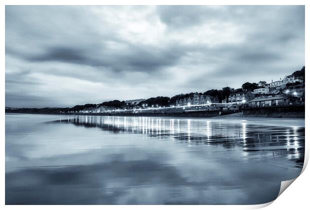 Filey Beach Reflections Print by Tim Hill