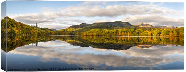 Loch Faskally Panorama Canvas Print by Richard Burdon