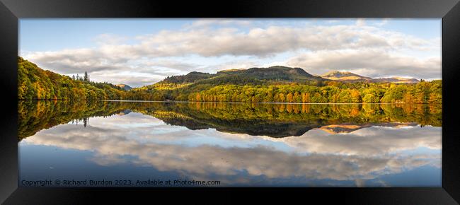 Loch Faskally Panorama Framed Print by Richard Burdon