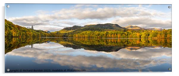 Loch Faskally Panorama Acrylic by Richard Burdon