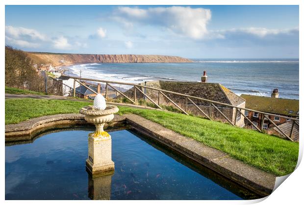 Filey Crescent Gardens Yorkshire Coast Print by Tim Hill
