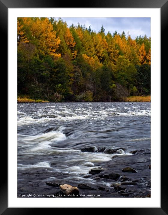 The River Spey Upper Speyside Highland Scotland  Framed Mounted Print by OBT imaging