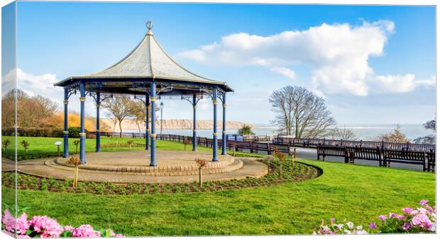  Filey Bandstand to Filey Brigg Canvas Print by Tim Hill