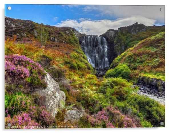 Clashnessie Waterfall North West Highland Scotland Acrylic by OBT imaging