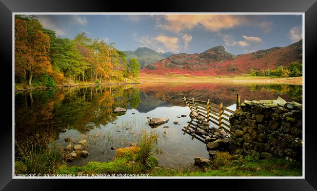 Blea Tarn in the lake district Framed Print by philip kennedy