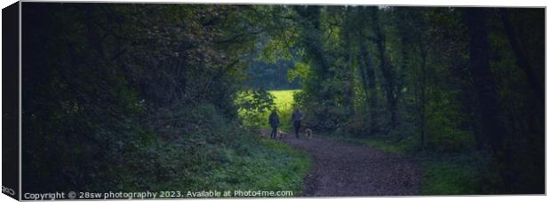 Walking from the light - (Panorama.) Canvas Print by 28sw photography