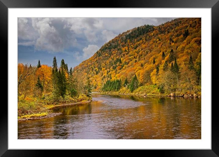Autumn Colours in Quebec Canada Framed Mounted Print by Martyn Arnold