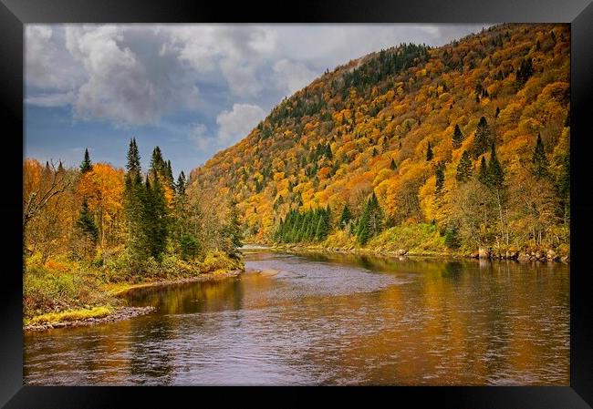 Autumn Colours in Quebec Canada Framed Print by Martyn Arnold