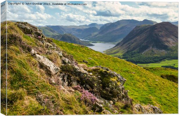 Summer on Low Fell Canvas Print by John Dunbar