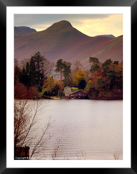 A home on Derwent water Framed Mounted Print by Linsey Williams