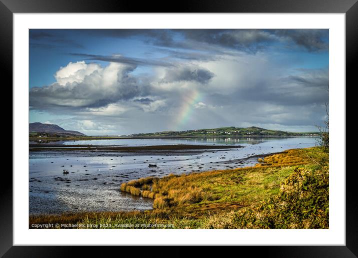 The Isle of Doagh, from Drimdoo, County Donegal. Framed Mounted Print by Michael Mc Elroy