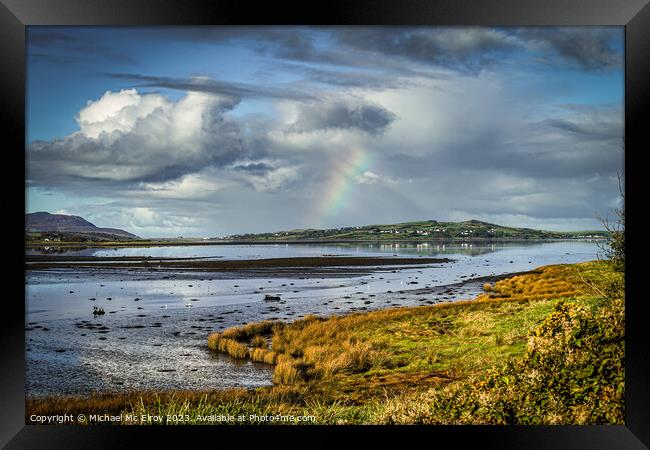 The Isle of Doagh, from Drimdoo, County Donegal. Framed Print by Michael Mc Elroy