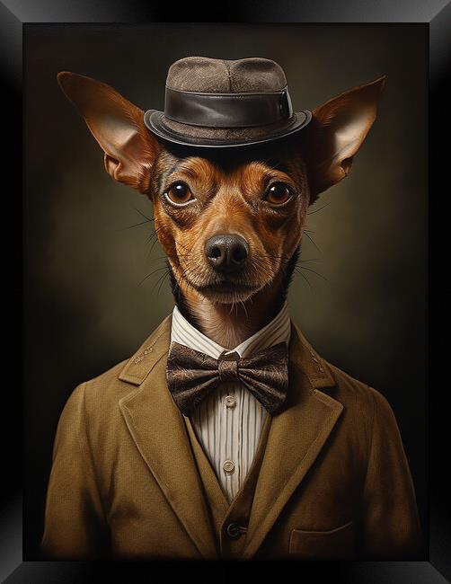 Brazilian Terrier Framed Print by K9 Art