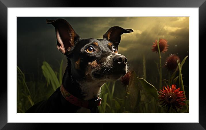 Brazilian Terrier Framed Mounted Print by K9 Art