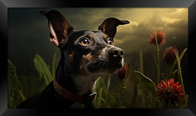 Brazilian Terrier Framed Print by K9 Art