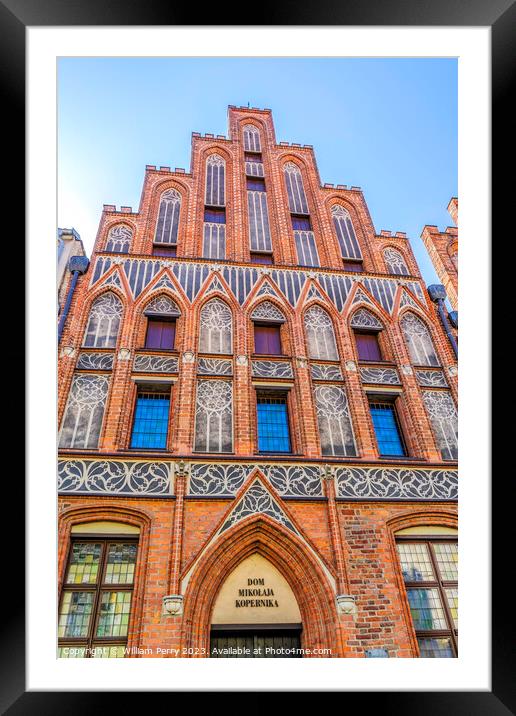 Facade Copernicus House Torun Poland Framed Mounted Print by William Perry