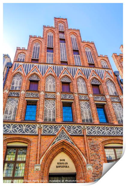 Facade Copernicus House Torun Poland Print by William Perry