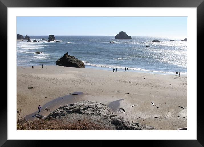 Coastline of oregon Framed Mounted Print by Arun 