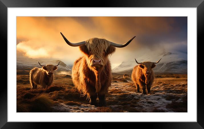 Highland Cows Framed Mounted Print by Steve Smith