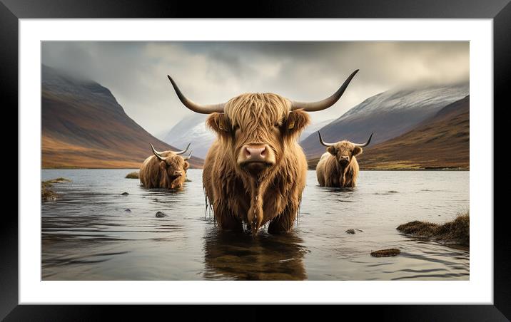 Highland Cows Framed Mounted Print by Steve Smith