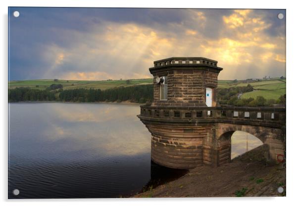 Digley Reservoir Acrylic by Alison Chambers