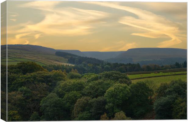 Holme Valley Landscape  Canvas Print by Alison Chambers