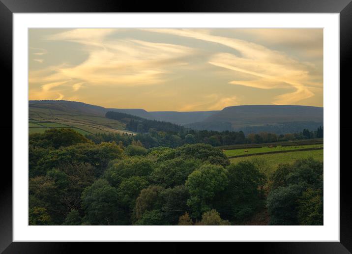 Holme Valley Landscape  Framed Mounted Print by Alison Chambers